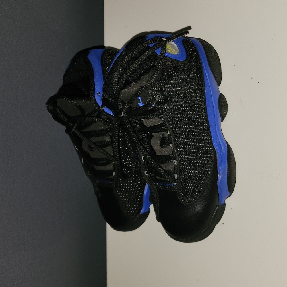 Air Jordan Boys Black Blue Lace Up Basketball Shoes Size 11C